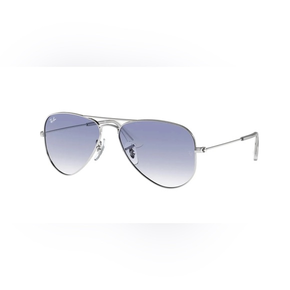 Ray-Ban Kids Aviator Sunglasses - Silver and Blue - Picture 1 of 9